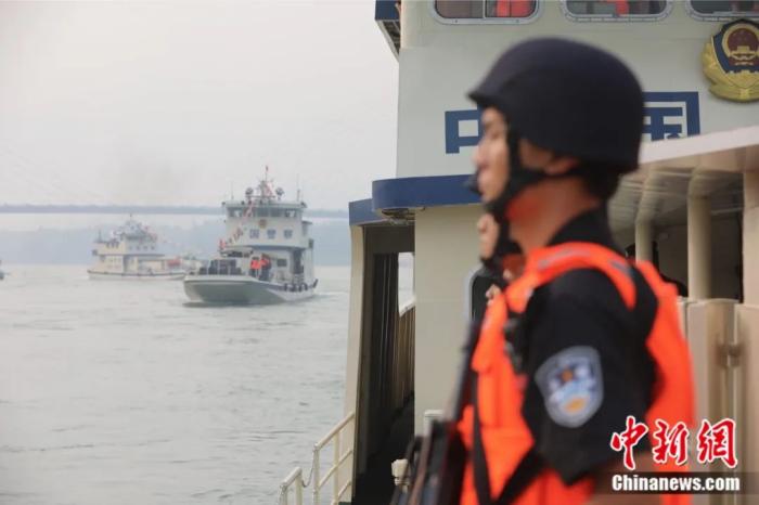 中老缅泰湄公河联合巡逻执法在澜沧江-湄公河上进行。<a target='_blank' href='http://www.chinanews.com/'>中新社</a>记者 缪超 摄