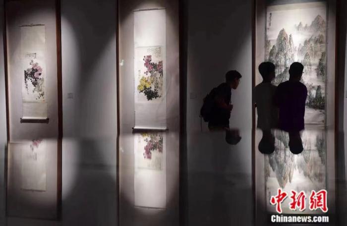 中国画作品。<a target='_blank' href='/'>中新社</a>记者 张斌 摄